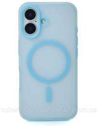 Чохол-накладка Apple iPhone 16 Plus Infinity SOFT MATTE with MagSafe Light Blue (2000000420783)