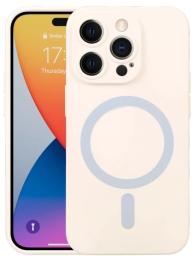Чохол-накладка Apple iPhone 14 Pro Max Infinity Liquid Silicone Full with MagSafe Cream (2000000412405)