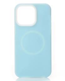 Чохол-накладка Apple iPhone 14 Pro Infinity Liquid Silicone Full with MagSafe Blue Fog (2000000407258)