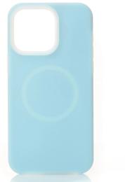 Чохол-накладка Apple iPhone 14 Infinity Liquid Silicone Full with MagSafe Blue Fog (2000000407166)