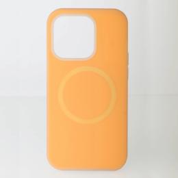 Чохол-накладка Apple iPhone 14 Infinity Liquid Silicone Full with MagSafe Orange (2000000418544)