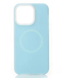 Чохол-накладка Apple iPhone 15 Pro Max Infinity Liquid Silicone Full with MagSafe Blue Fog (2000000407463)