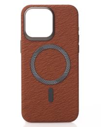 Чохол-накладка Apple iPhone 15 Infinity LUXURY Leather Case with MagSafe Brown (2000000411385)