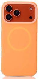 Чохол-накладка Apple iPhone 17 Pro Max Infinity Liquid Silicone Full with MagSafe Orange (2000000418445)