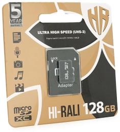 Карта памяті Hi-Rali microSDHC Class 10 UHS-I 128GB з адаптером