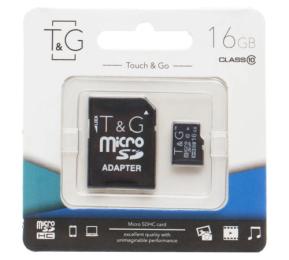 Карта памяті T&amp;G microSDHC Class 10 UHS-I 16GB з адаптером