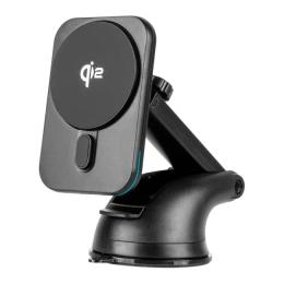 Тримач в авто AMiO Qi2 15W (04181) Black