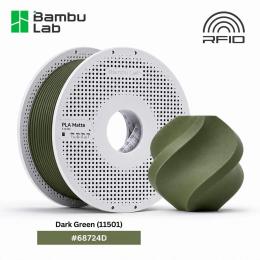 Пластик для 3D-принтера Bambu Lab PLA Matte 1kg Dark Green (11501), з котушкою (PLAMDAGR)