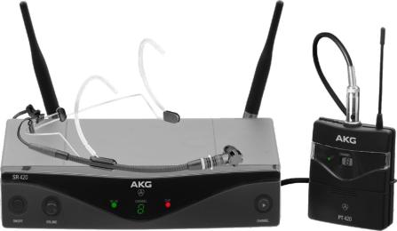 Мікрофонна радіосистема AKG WMS420 HEADWORN SET Bd B2 Black (3413H00030)