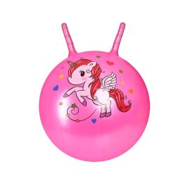 Дитячий мяч для фітнесу Bambi MS 3397 Pink з ріжками 55 см