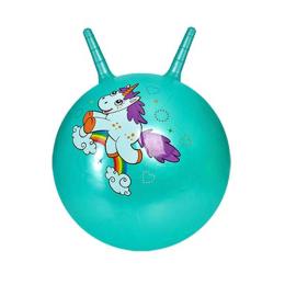 Дитячий мяч для фітнесу Bambi MS 3397 Turquoise з ріжками 55 см