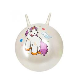Дитячий мяч для фітнесу Bambi MS 3397 White з ріжками 55 см