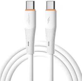 Дата-кабель WUW WUW-X225 Type-C (тато) to Type-C (тато) PD 65W White