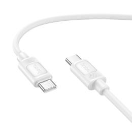 Дата-кабель Hoco X122 Benefit 60W silicone Type-C (тато) to Type-C (тато) White (6942007662253)