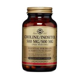 Вітаміни та мінерали Solgar Choline/Inositol 500 mg/500 mg - 100 vcaps (2023-10-3679)