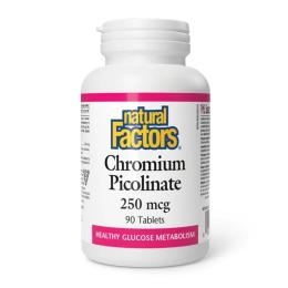 Вітаміни та мінерали Natural Factors Chromium Picolinate 250mcg - 90 tabs (2023-10-6702)