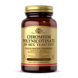 Вітаміни та мінерали Solgar Chromium Polynicotinate 200mcg YeastFree - 100 vcaps (2023-10-4114)