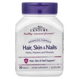 Вітаміни та мінерали 21st Century Hair, Skin &amp; Nails - 50 tabs (100-96-9342579-20)