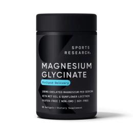 Вітаміни та мінерали Sports Research Magnesium Glycinate 160mg - 60 softgels (2023-10-4403)