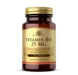 Вітаміни та мінерали Solgar Vitamin B6 25mg - 100 tabs (2023-10-3681)