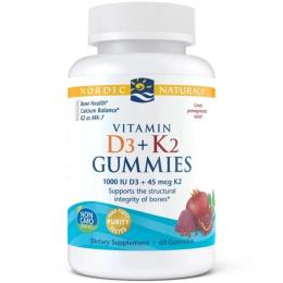 Вітаміни та мінерали Nordic Naturals Vitamin D3 + K2 - 60 gummies (2023-10-7856)