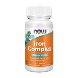 Вітаміни та мінерали Now Iron Complex (100 tabs) (07500-01)