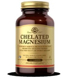 Вітаміни та мінерали Solgar Chelated Magnesium (100 tabs) (11200-01)
