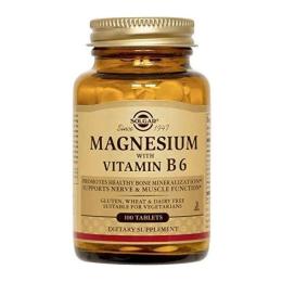 Вітаміни та мінерали Solgar Magnesium with Vitamin B6 (100 tab) (11531-01)