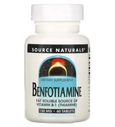 Вітаміни та мінерали Source Naturals Benfotiamine 150 mg (60 tab) (23477-01)