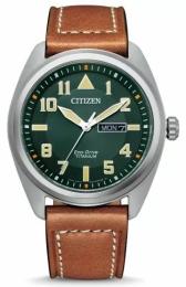 Наручний годинник Citizen BM8560-11XE Super Titanium Silver Brown Green