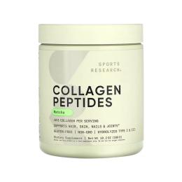 Натуральна добавка і екстракт Sports Research Collagen Peptides Organic Matcha - 288g Green Tea (2023-10-5542)