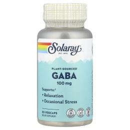 Натуральна добавка і екстракт Solaray GABA 100mg - 30 caps (2023-10-7545)