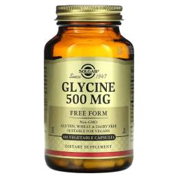 Натуральна добавка і екстракт Solgar Glycine 500mg - 100 vcaps (100-49-7475370-20)