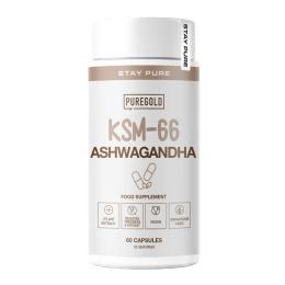 Натуральна добавка і екстракт Pure Gold KSM-66 Ashwagandha - 60 caps (2023-10-6044)