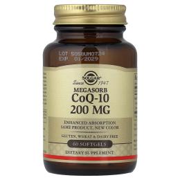 Натуральна добавка і екстракт Solgar Megasorb CoQ-10 200mg - 60 softgels (2023-10-4117)