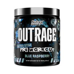 Передтренувальний комплекс Nutrex Outrage - 30 serv Blue Raspberry (2024-11-0610)