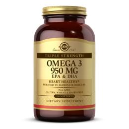 Рибячий жир та омега Solgar Triple Strength Omega-3 950mg - 100 softgels (2022-10-2999)