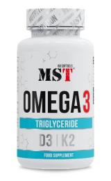 Рибячий жир та омега MST Omega 3 Triglyceride D3 + K2 (60 softels) (24832-01)