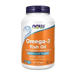 Рибячий жир та омега NOW Omega-3 Odor Controlled - Enteric Coated (180 softgels) (11799-01)