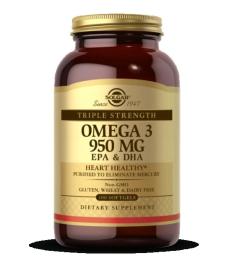 Рибячий жир та омега Solgar Omega 3 950 mg EPA &amp; DHA (100 softgels) (18357-01)