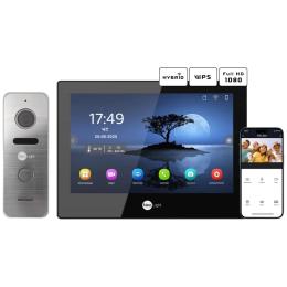 Відеодомофон NeoLight ALPHA Hybrid + PRIME FHD Black Silver з кутком
