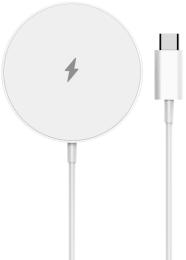 Бездротовий зарядний пристрій Pisen Qi2 Magnetic Desktop Charging Base (Lite) White (TP-C74)