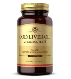 Рибячий жир та омега Solgar Cod Liver Oil - 250 softgels (100-38-2411166-20)