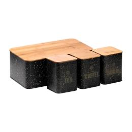Ємність для сипучих продуктів YiWu HP33527B Black 4 шт