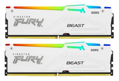 Оперативна память Kingston FURY 32GB (2x16GB) DDR5 6000 MHz CL36 Beast RGB EXPO White (KF560C36BWE2AK2-32)
