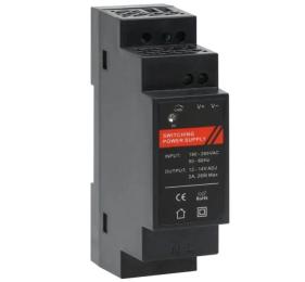 Блоки живлення для систем охорони VIA Energy на DIN рейку DR12024-01 12V/2A