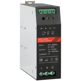 Блоки живлення для систем охорони VIA Energy на DIN рейку DR12120-01B 12V/10A
