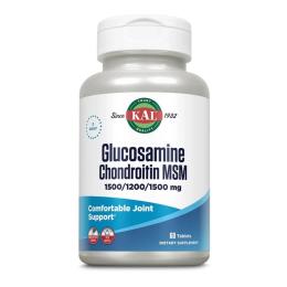 Натуральні добавки і екстракти KAL Glucosamine Chondroithin MSM (60 tab) (24912-01)