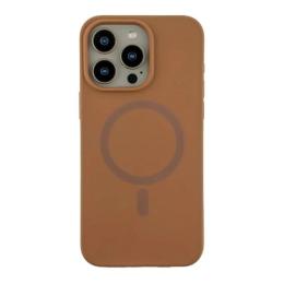 Чохол-накладка Apple iPhone 15 Pro Max Gelius Silicone Case (MagSafe) Thin Circle New Brown (00000103213)