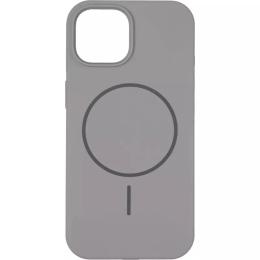 Чохол-накладка Gelius Apple iPhone 15 Gelius Silicone Case (MagSafe) Thin Circle Titanium Gray (00000103188)